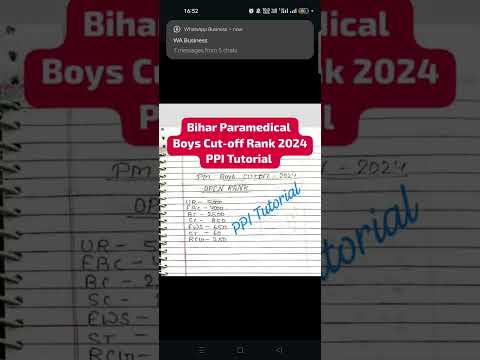 Bihar Paramedical cutoff