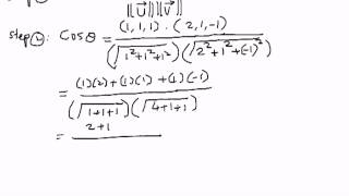 Angle between Two Vectors   Example 2
