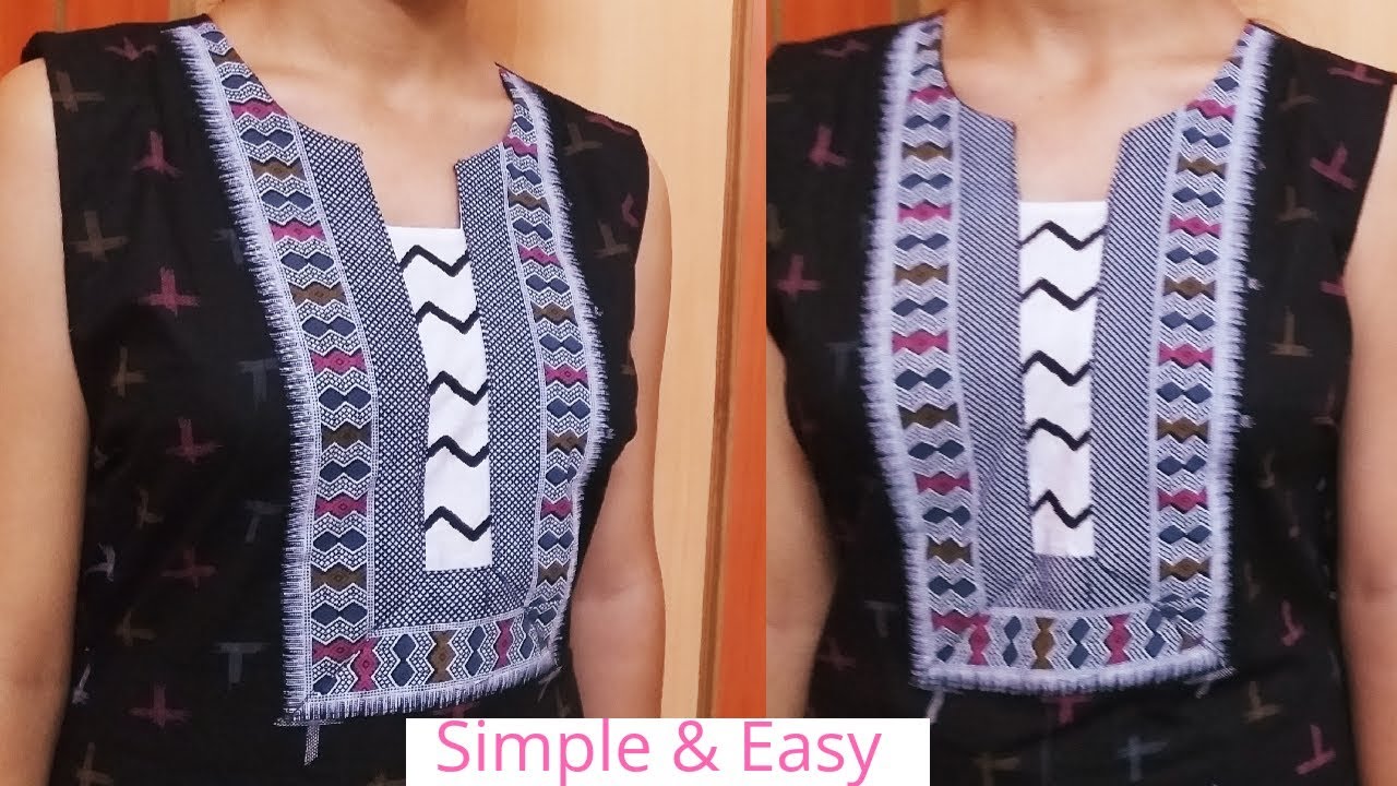 Saswati Cotton Handblock Dress VCR190 | Kurta neck design, New kurti designs,  Simple kurta designs