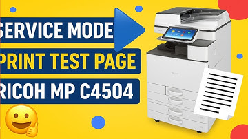 How to Enter Service Mode and Print Test Page on Ricoh MP C4504 Printer
