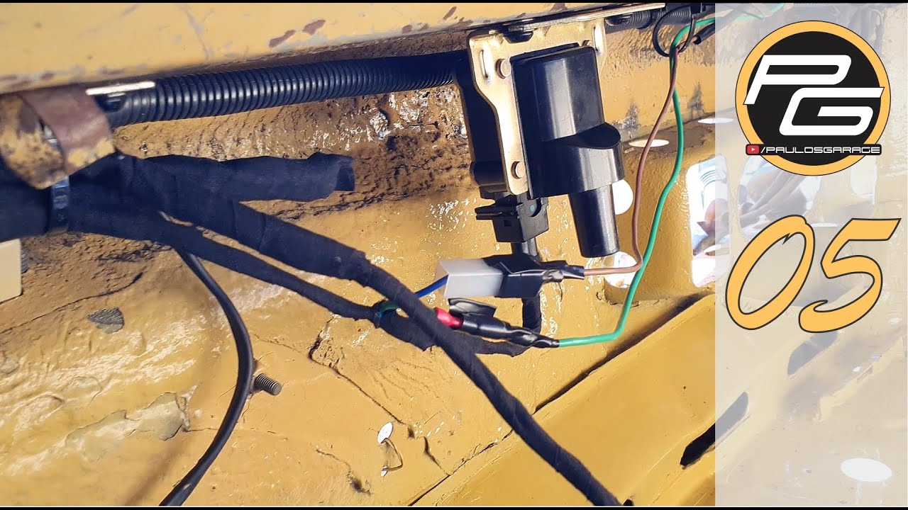 Escondendo os fios no cofre - Colocando a Brasilia para Func