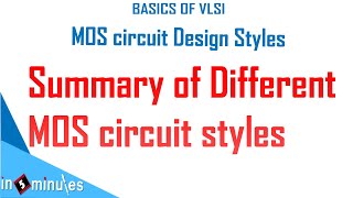 Module3_Vid23_Summary of Different MOS circuit styles