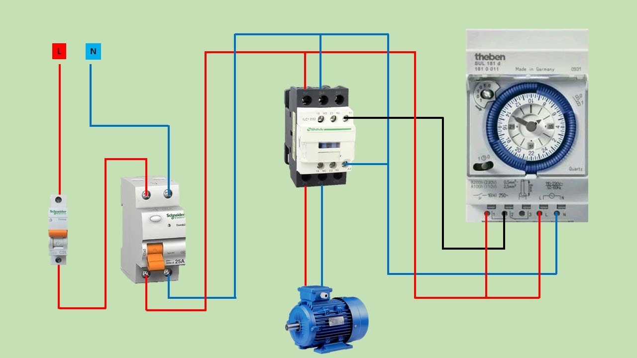 single phase motor timer connection | Single phase motor - YouTube