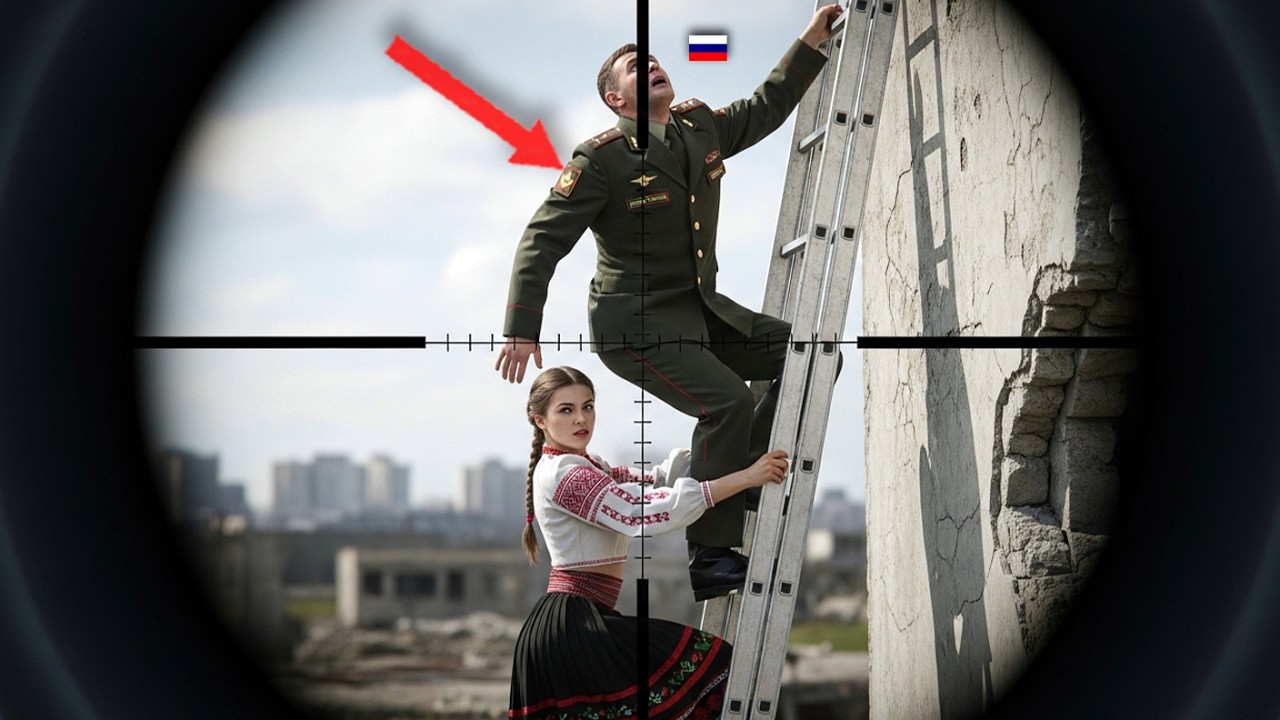 Российский генерал, пытавшийся сбежать, взбираясь по лестнице, не смог уйти от снайпера