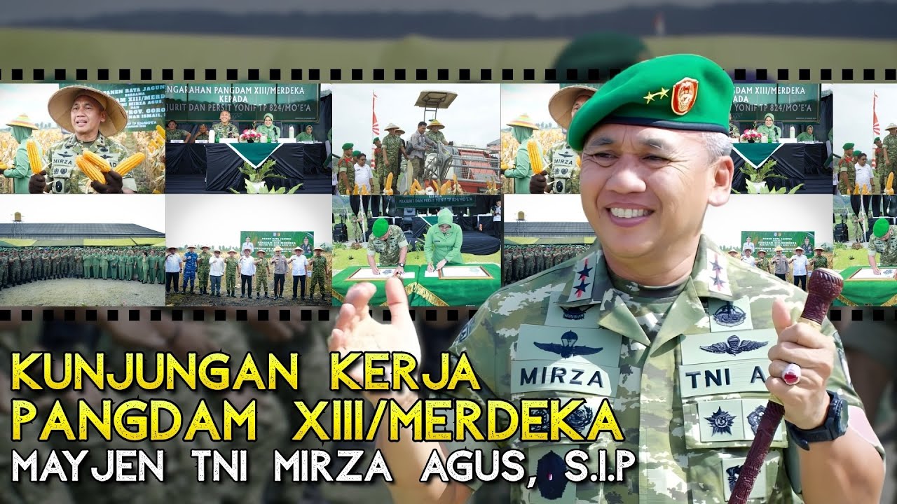 KUNJUNGAN KERJA PANGDAM XIII/MERDEKA MEYJEN TNI MIRZA AGUS, S.I.P KE YONIF TP 824/MO'E'A