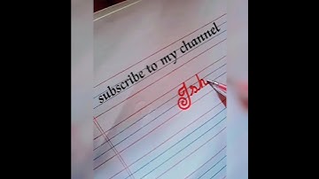 write a name "ishant"cursive writing kaise likhe #calligraphy #shortscursive #viral #shortvideo