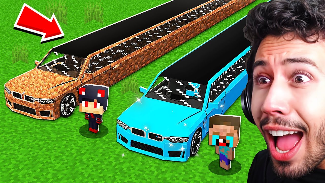 اكتشفنا أطول سيارات غريبة في قرية ماين كرافت !!؟