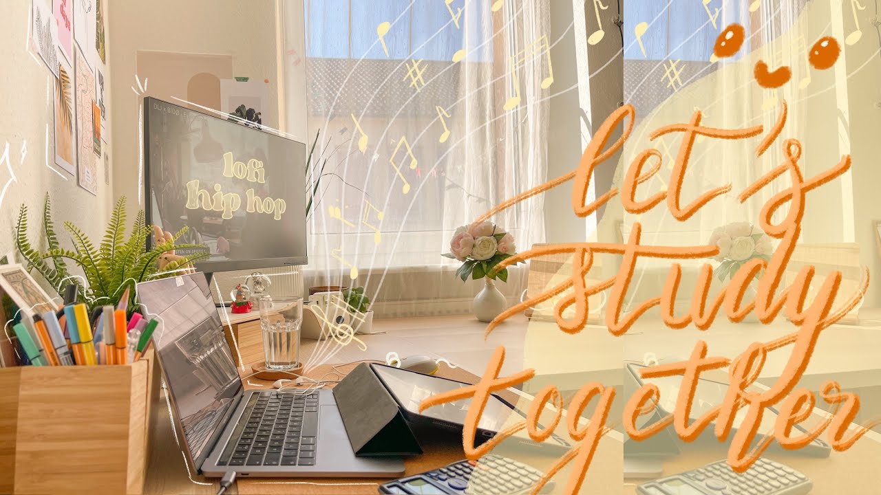 1 Hour STUDY WITH ME on a sunny day 🌞 | Lofi Music with Background ...