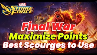 FINAL WAR SCOURGE: MAXIMIZE RED HULK Shards! BEST Scourges to Use! | MARVEL Strike Force - F2P