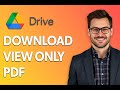 Download View-Only PDFs from Google Drive 📥