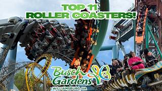 Ranking ALL 11 Busch Gardens Williamsburg Roller Coasters!