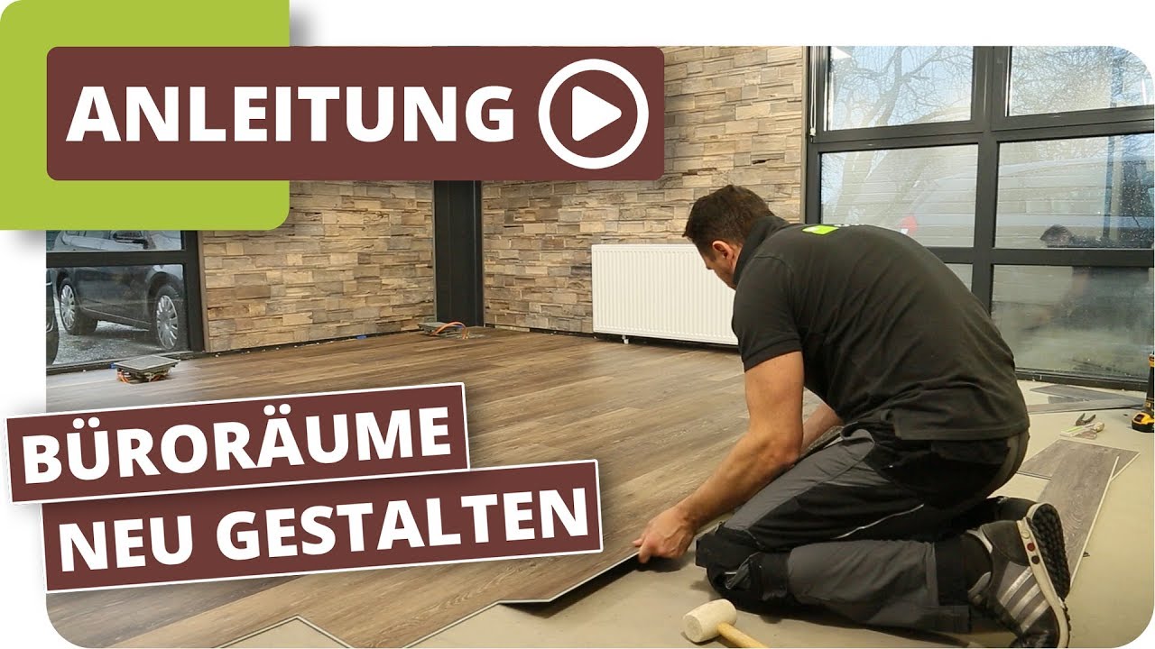Buroraume Neu Gestalten Mit Planeo Vinylboden Und Indo Echtholz Wandverblender Youtube