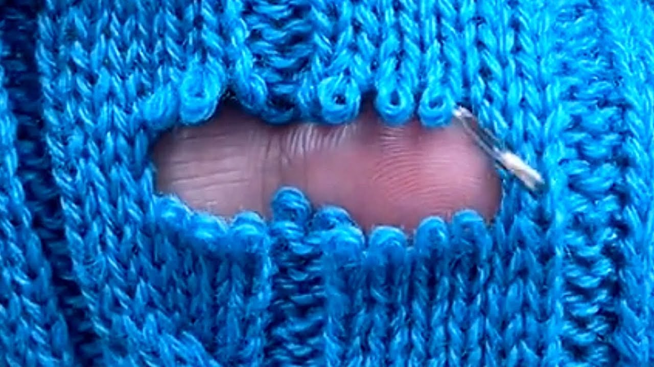 Learn How to Perfectly Repair a Hole in a Knitted Sweater With a Sewing