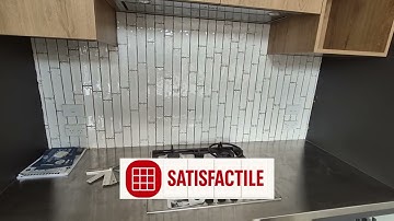 ✨ Kitchen Glow-Up ✨ Vertical Subway Tile Splashback Transformation 🧱🔥 #tile #diy #asmr 