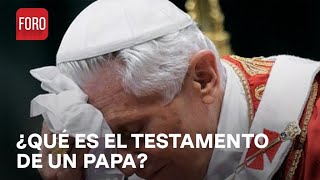 Papa Benedicto XVI, ¿dejó un testamento? - Las Noticias