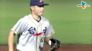 20140404-2 甲組春季聯賽 台灣電力vs台東綺麗珊瑚 3下 陳偉志精采守備刺殺打者 nice play