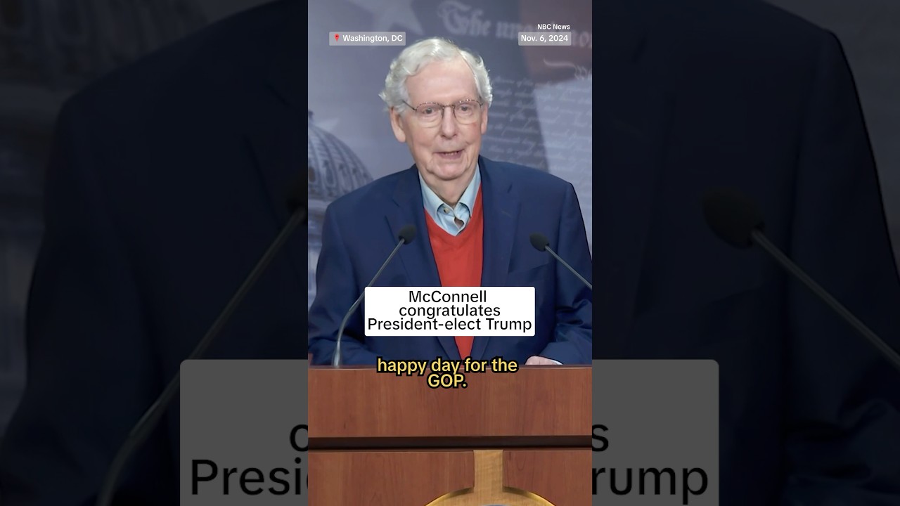 McConnell congratulates President-elect Trump