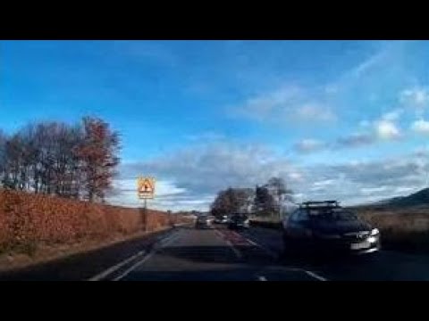 Winter Road Trip Drive With Bagpipes  Music On History Visit To Dairsie North East Fife Scotland