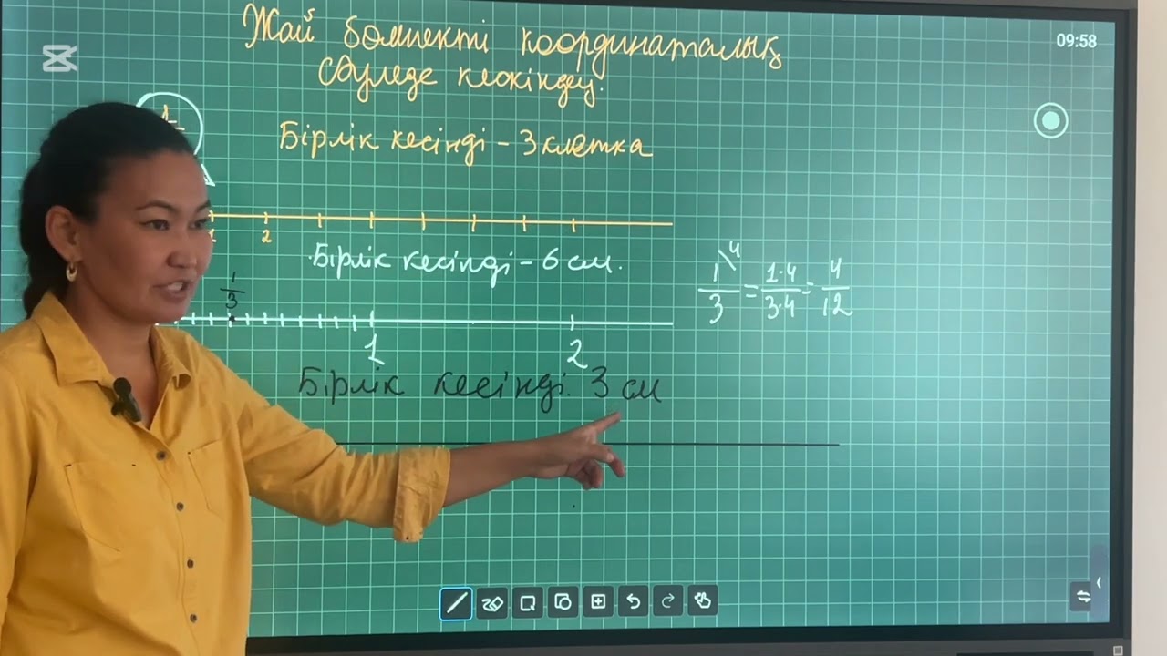 Жай бөлшектерді координаталық сәуледе кескіндеу.5 сынып 
