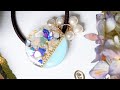 【UVレジン】ドライフラワーとシェルのヘアゴムパーツpart2　#43