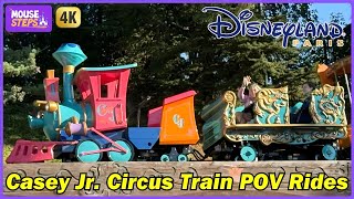 Casey Jr. Circus Train Coaster Full Pov Ride Experience At Disneyland Paris 2 Rides - 4K