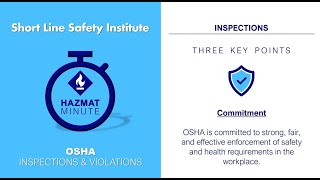 Hazmat Minute -- OSHA Inspections