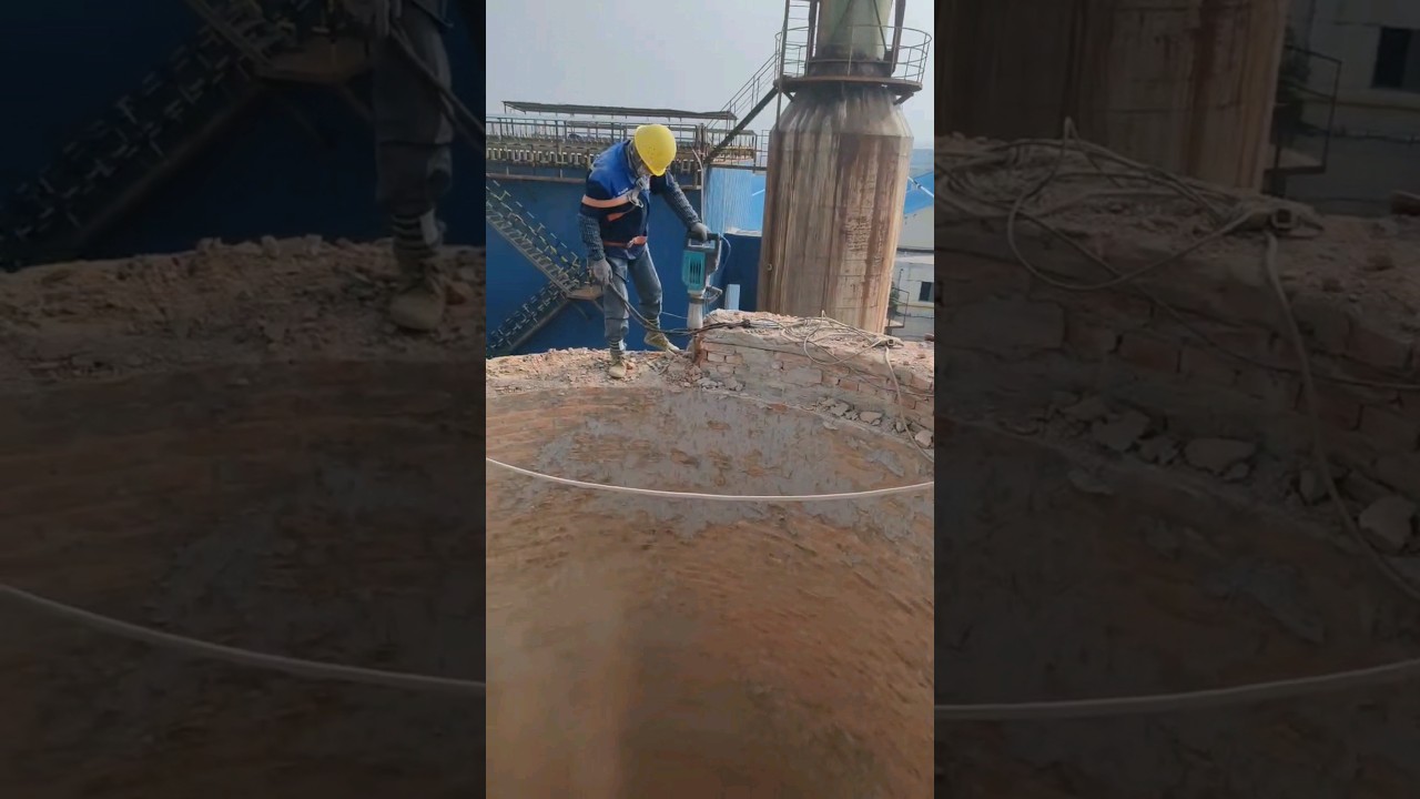 Demolition of chimneys at high altitude operations