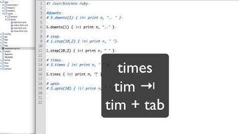 TextMate Tip #5 (Counting Iterators)
