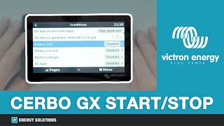 How To Setup Generator Start and Stop Times On The Victron Cerbo GX