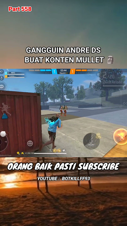 Gangguin Andre DS Buat Konten Mullet 🗿 #freefire #FF #botakff #freefirelucu #short #Freefireshorts