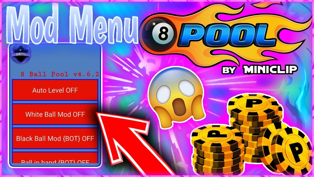 INSANE! | New 8 Ball Pool Mod Menu APK! | Unlimited Coins ...