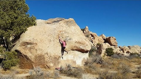 Powell Face** (V3) Send + Downclimb - Joshua Tree