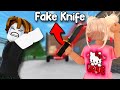 I TROLLED MM2 PLAYERS with A FAKE KNIFE.. 💀