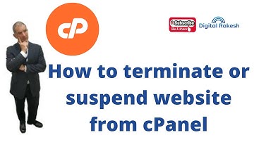 How to terminate or suspend website from cPanel | cPanel tutorial | Digital Rakesh