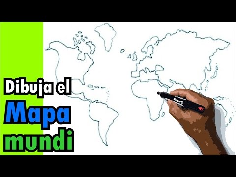 Dibujos de mapas 3/4 - Cómo dibujar un mapamundi, globo terraqueo, mapa del mundo, planeta tierra