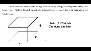 Sở Vĩnh Phúc: Một chiếc hộp có dạng là một hình hộp chữ nhật không có nắp, đáy là một hình vuông