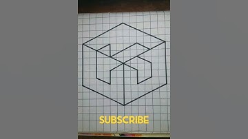 Draw a 3D Digital K In A Cube On A Graph Paper #youtubeshorts #trending #video