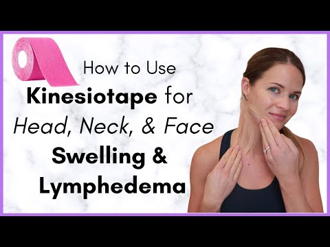 Kinesiology Tape for Neck and Face Swelling or Lymphedema - Treatment For Lymphatic Drainage