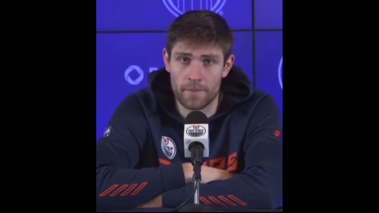 Oilers star Leon Draisaitl, reporter argue at press conference (video