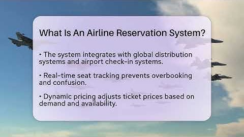 What Is An Airline Reservation System? - Air Traffic Insider