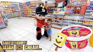 Badut Lucu Boboiboy Beli EsKrim Spongebob Di Alfamart-FILM BADUT PPJ