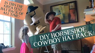 How to make a Cowboy Hat Rack from Horseshoes & Iron Pipe!