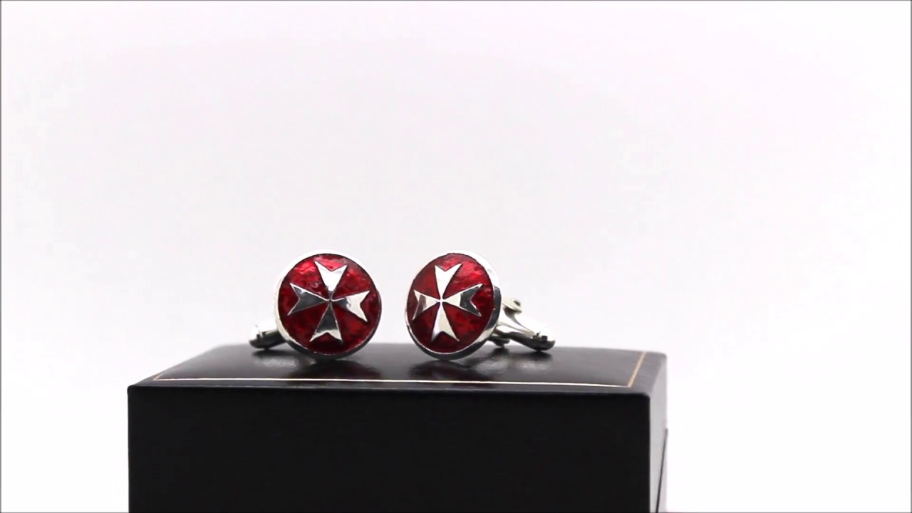 Maltese Cross Cufflinks Item Code MX02CUFFbRED YouTube