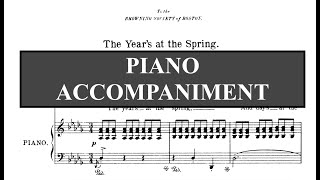 The Year's at the Spring (Amy Beach) - Piano Accompaniment in Db Major