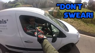 &quot;Don&#39;t Swear!&quot; UK Bikers vs Stupid, Angry People and Bad Drivers #149