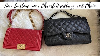 How to store your Chanel handbags and prevent chain damage