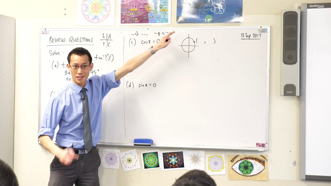 Y10 Review Questions (Solving trigonometric equations with quadrants)