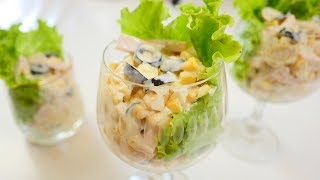 САЛАТ "ПЯТЁРОЧКА" СЫТНЫЙ И БЫСТРЫЙ! САЛАТ "ПЯТЁРОЧКА" СЫТНЫЙ И БЫСТРЫЙ!