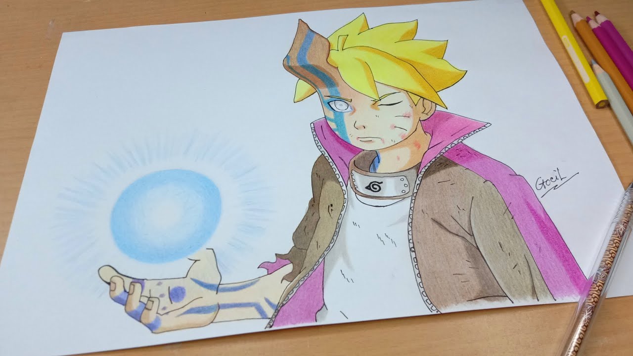 How To Draw Boruto (Karma), Step By Step