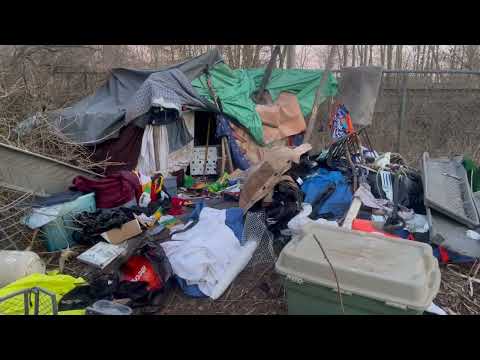 Homeless Encampment William Street Cobourg February 5, 2024